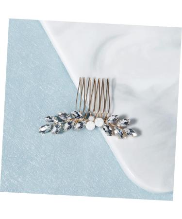 DOITOOL 1pc Rhinestone Disc Hair Comb Hair Jewels for Women Hair Clip Hair Claw Women Hairpin Comb Pearl Barrettes for Women Hair Pin Wedding Hairpin Bride Alloy Headgear Simple - Buy Online on GoSupps.com
