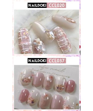 NAILDOKI Nail Stickers 6 Sheets x 16 Pieces Full Wraps Nail Polish Strips Self-Adhesive Gel Nail Art Decals for Women Girls C3-12 - Buy Online on GoSupps.com