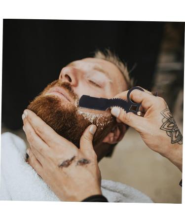Buy Fomiyes Metal Mustache Razor Holder - Ergonomic Vintage Hairdressing Tool for Interchangeable Blades - Stainless Steel Scissors & Razor Holder - Buy Online on GoSupps.com