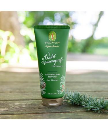 PRIMAVERA LIFE PRIMAVERA Waldspaziergang shower balm 200 ml shower gel natural cosmetics cedar scent cypress scent gently cleanses pH skin neutral has a moisturizing effect vegan 20000 g 1er Pack - Buy Online on GoSupps.com