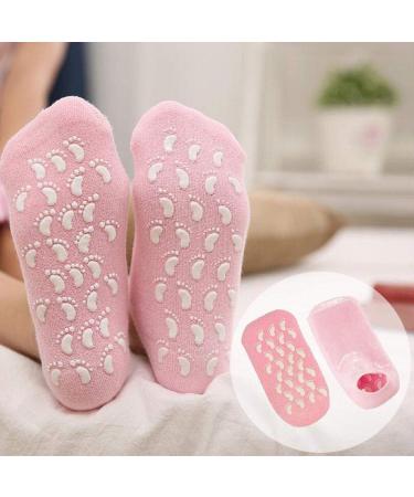 Buy Spa Socks - Reusable Cotton Gel Softening & Moisturizing Foot Care Tool | Pink Silicone Peeling Socks - Buy Online on GoSupps.com
