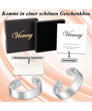 Vicmag Copper Magnetic Rings for Arthritis Pain Relief | Adjustable Solid Pure Copper Therapy Rings for Men & Women | Gift Box Included - Buy Online on GoSupps.com