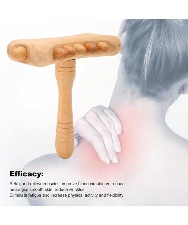 Wood Roller Massager - Manual Gua Sha Tool for Acupuncture Cellulite & Lymph Drainage Therapy - Effective Fascia & Neck/Back Massage Device - Buy Online on GoSupps.com