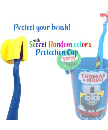 Thomas & Friends Happy Brushing Time Toothbrush Set for Kids - Soft Bristles, Protect Cover Cap, Rinsing Cup - Buy Online on GoSupps.com