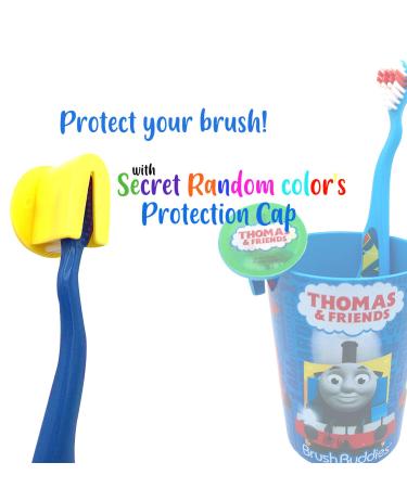 Disney Thomas and Friends Kids Soft Bristle Toothbrush Kit with Cover Cap, Rinsing Cup & Extra Brushes - Buy Online on GoSupps.com