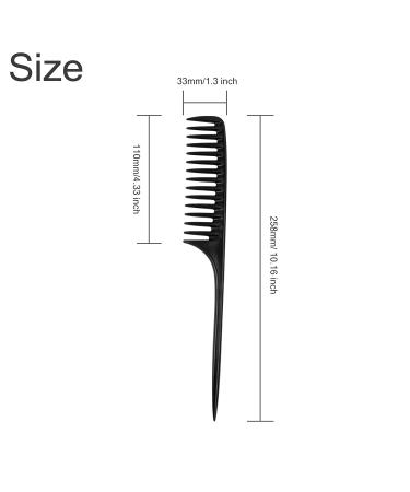 YEEPSYS Wide Tooth Comb for Curly, Long, and Wet Hair - Detangling Paddle Hair Comb (Black) - Rat Tail Combs Included - Buy Online on GoSupps.com