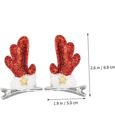 FRCOLOR Baby Pairs Elk Sequin Barrette Christmas Barrettes baby hair clip Christmas reindeer Hairpin festive Bobby hair clip Reindeer Hair Clips girl two piece suit elk horns Fabric - Buy Online on GoSupps.com