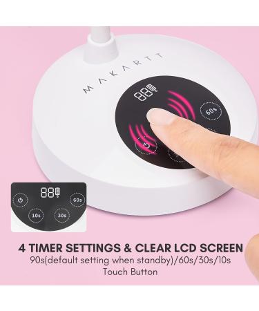 Makartt UV Nail Lamp Rechargeable Led Gel Nail Lamps Cordless 10W Nail Dryer UV Lamps for Gel Nails Gel Nail Polish Dryer with Automatic Sensor 4 Timers Setting Fast Nail Curing Lamps White - Buy Online on GoSupps.com