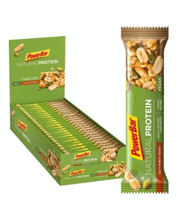 Powerbar Natural Protein Salty Peanut Crunch 24x40g - vegan protein bar + natural ingredients Salty Peanut Crunch 24 pieces (1 Pack)