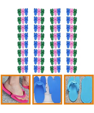 LALAFINA 48 Pairs Disposable Pedicure Slippers - Colorful Anti-Eva Foam Slippers for Women Salon Pedicure and Spa Guests - Buy Online on GoSupps.com