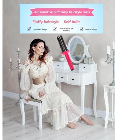 Ultimate Curling Roll Comb - Heatless Curling Wand & Anti-Slip Hair Styler Tool in Dark Red - Perfect for Gorgeous Curls Worldwide - Buy Online on GoSupps.com