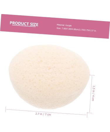 Buy Konjac Face Wash Sponge - Natural Exfoliating Loofah Makeup Remover Pad | 7x7cm White - Buy Online on GoSupps.com
