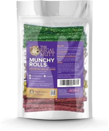 The Regal Mutt - Rawhide Chews (Munchy Rolls - Value Pack of 600g) - Buy Online on GoSupps.com