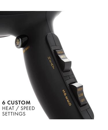 HOT TOOLS Pro Signature 1875W Turbo Ionic Hair Dryer in Black/Gold | Professional Salon Quality - Buy Online on GoSupps.com