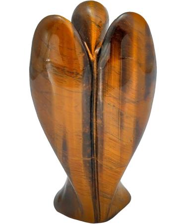 Kyeygwo Angel Gemstone Crystal Guardian Figures - 7cm Tiger Eye Reiki Feng Shui Decoration for Peace & Love - Buy Online on GoSupps.com