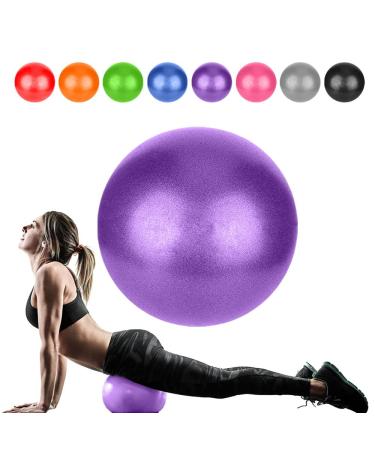 Small Pilates Ball, Therapy Ball, Mini Workout Ball, Core Ball, 9 Inch Small Exercise Ball, Mini Bender Ball, Pilates, Yoga, Workout, Bender, Core Training and Physical Therapy, Improves Balance 1Purple Ball