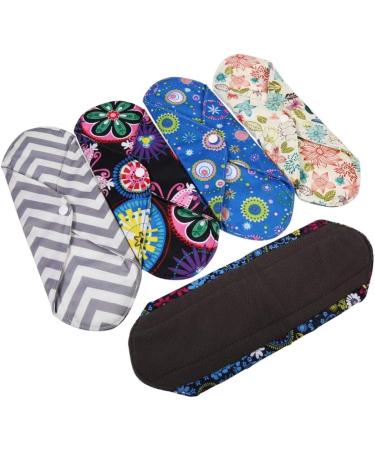 Semme Charcoal Bamboo Cloth Sanitary Napkin - Reusable & Washable Monthly Pads (1PC) in 5 Colors | Eco-Friendly Menstrual Pad - Buy Online on GoSupps.com