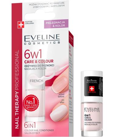 Eveline Colourful Nail Conditioner Care Colour Nail 6 in 1 French by Clear 5 ml - Buy Online on GoSupps.com