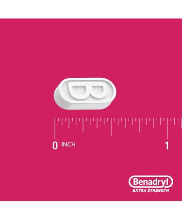 Benadryl Extra Strength Allergy Relief Tablets 50mg - 24ct Pack for Hay Fever & Upper Respiratory Allergies - Buy Online on GoSupps.com