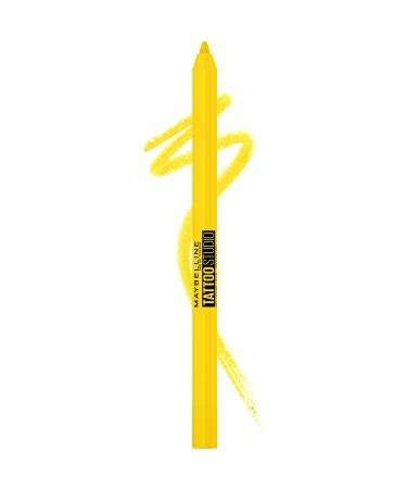 Maybelline New York Tattoo Studio Long-Lasting Sharpenable Eyeliner Pencil  Glide on Smooth Gel Pigments with 36 Hour Wear  Waterproof Citrus Charge 0.04 oz