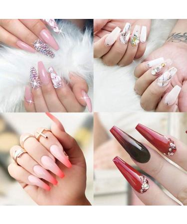 100 Pieces White Coffin Nail Tips - Long Ballerina Acrylic False Nails with Box for Stunning Nail Art - Buy Online on GoSupps.com