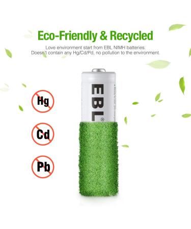 EBL AAA Rechargeable Batteries 1100mAh High Capacity Ni-MH 1.2V 4 Pack (Battery Case Included) - Buy Online on GoSupps.com