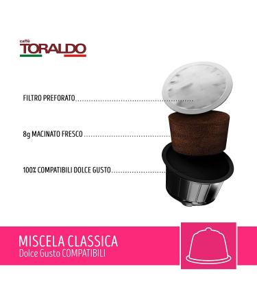 caff toraldo Caffe' Toraldo - Compatible Capsules Dolce Gusto Classic Mix (100) - Buy Online on GoSupps.com