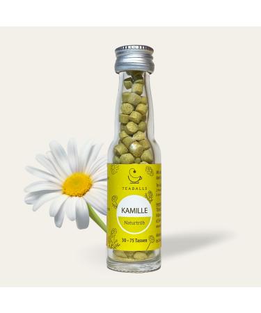 TEABALLS - Chamomile naturally cloudy (1 x 12g) | approx. 150 teaballs | for approx. 30-75 cups of tea | 100% pure vegetable | Known from: The thing of the year - Buy Online on GoSupps.com