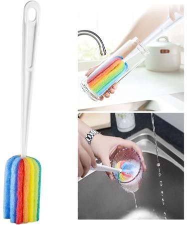 10pcs Cleaner Bottle Long Brushes Cleaning Sponge Simple Cup Lengthened Handle 5Pcsx2pcs Colorfulx2pcs - Buy Online on GoSupps.com