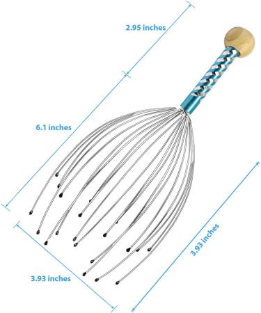 Scalp Massager Tool 2 PCS Head Massager Scratcher Tingler with 12Fingers Metal Hair Scalp Scratcher for Deep Relaxation and Stress Relief - Buy Online on GoSupps.com