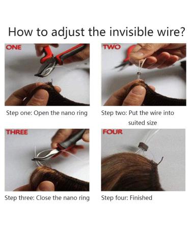 Shop Real Hair Extensions with Transparent Cord | 40cm Dark Brown Silk Co Wire | Secrets Invisible Extensions for Women - 90g #02 - Buy Online on GoSupps.com