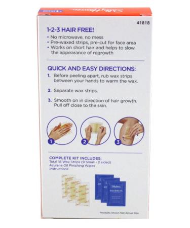 Sally Hansen Hair Remover Wax Strip Kit for Face - 2 Pack - Smooth, Painless Hair Removal - Buy Online on GoSupps.com