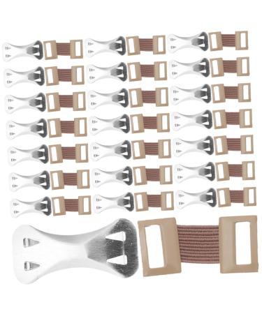 Healeved 1 Set Elastic Buckle Tape Clips Clips Metal Clasps Replaceable Clasps Fixing Supplies Wraps Outdoor Wrapping Clips