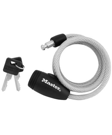Master Lock 8109D Compact Cable Lock, Silver, 5-Foot X 5/16-inch , Gray 5 Ft. x 5/16 inch Cable