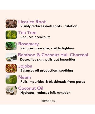Deep Pore Detoxifying Charcoal Cleanser - Vegan Blackhead Remover & Daily Face Wash for All - Hydrates & Purifies with Bamboo Coconut Charcoal Tea Tree & Rosemary - Buy Online on GoSupps.com
