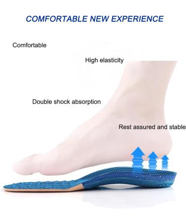 Arch Support Insoles for Women - Shock Absorbing Sole Inserts for Flat Feet & Heel Pain Relief (Size M: 6-9.5 - Buy Online on GoSupps.com