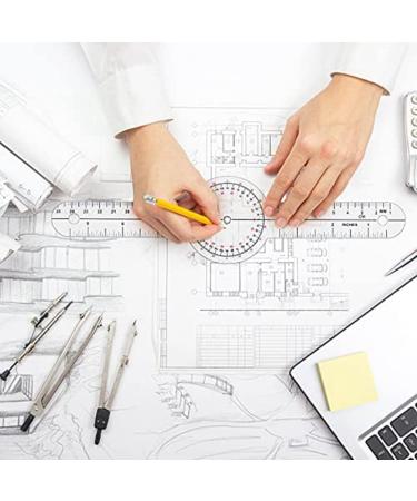 Louttary 1 Piece Transparent Orthopaedic Square Plastic Instrument 360 Degree Band Dental Ruler 12 - Buy Online on GoSupps.com