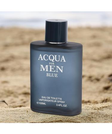EBC PERFUME Acqua For Men Blue Spray Cologne - Eau De Toilette for Men - 3.4 fl.oz - Buy Online on GoSupps.com