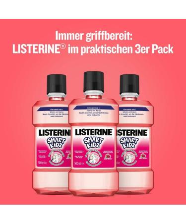 LISTERINE Smart Kidz Berry Mouthwash for Children 6+ | 500ml | Kids Dental Care - Buy Online on GoSupps.com