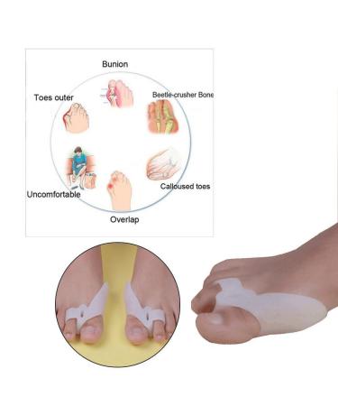 Guohanfsh Silicone Bunion Corrector Toe Separators - 2Pcs Foot Care Tool for Hallux Valgus Straightening - Buy Online on GoSupps.com