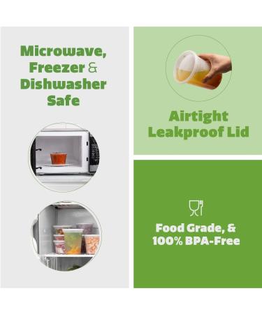 48 Sets Combo Plastic Deli Containers with Airtight Lids - 8oz, 16oz, 32oz - Food Storage/Soup Containers - Buy Online on GoSupps.com