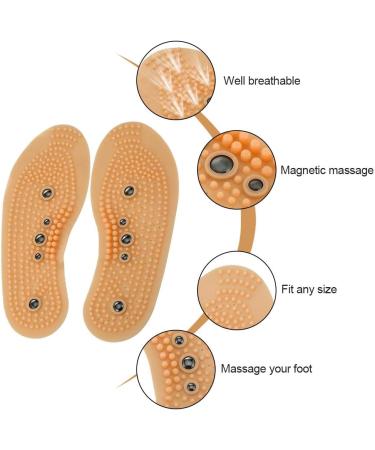 Magnetic Acupressure Insoles for Men Women | Foot Odor Cure Orthotic Shoe Inserts (Size 35-40) - Buy Online on GoSupps.com