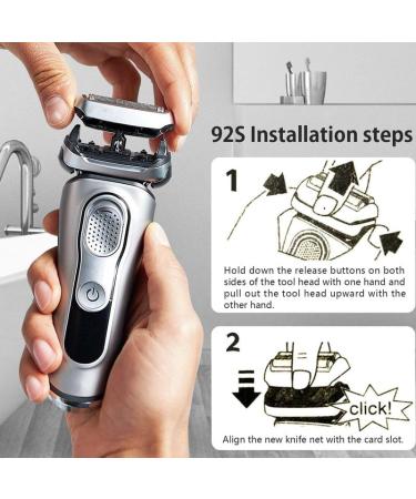 Buy 92S Series 9 Replacement Head for Braun Series 9 Shavers | Compatible with 9290CC 9291CC 9370CC 9293S 9385CC 9330S 9296CC - International Shipping Available - Buy Online on GoSupps.com