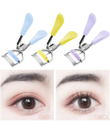Makeup Tool Eyelashes Curler with Built-in Comb Professional Lashes Curler Eyelashes Accessories Fits All Eye Shape Yellow - Buy Online on GoSupps.com