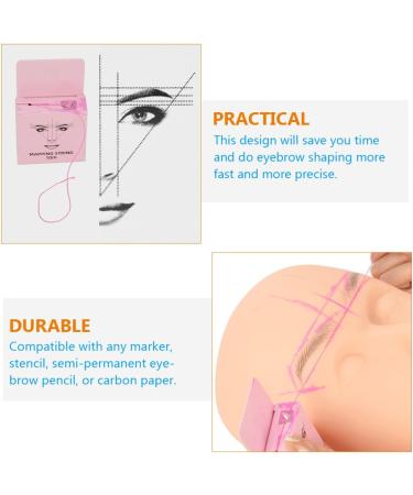 Mipcase Home Tools Makeup Kit Eyebrow Positioning Ruler Reliable Eyebrow Ruler Stickers Major 4.6x1.8x7.5cm Pink - Buy Online on GoSupps.com