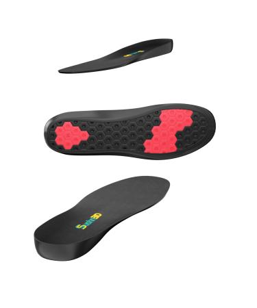 Sushn3D Plantar Fasciitis Insoles  35mm Height Increase Insoles for Men Women  Comfortable Memory Foam Arch Support Insoles Shock Absorption Gel Shoe Inserts  Men 8 1/2-9 | Women 10 1/2-11 Deep Black L(Men 8 1/2 - 9 | Wo...