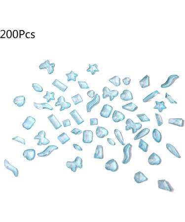 FEIlei 200Pcs Flat Bottom Resin Nail Art Decorations Rhinestone Manicure Nail Charms - Buy Online on GoSupps.com