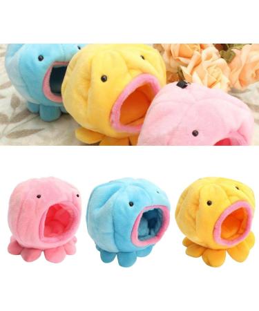 Octopus Shape Rat Hamster Bird Squirrel Warm Soft Bed Pet Toy House Cage You PICK - Pink - Buy Online on GoSupps.com