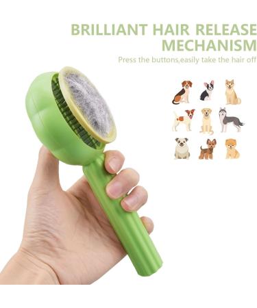 Moseem Pet Hair Cleaner Brush - Cat & Dog Grooming Tool for Shedding - Removes Loose Undercoat - Short/Long Haired Cats - Green - Buy Online on GoSupps.com