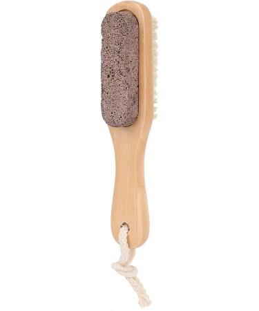 Wooden Foot Brush Pumice Stone Foot Callus Remover Double Sided Foot Scrubber - Buy Online on GoSupps.com